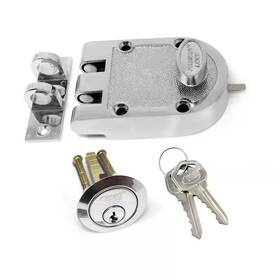 Premier Lock 744111001951 Dead Bolt Us26 Single Cylinder Jimmy Proof Flat Strike Chrome 2 Kw1 Keys