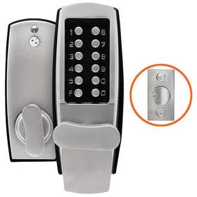Kl04 Premier Lock Satin Chrome Mechanical Push-button Heavy-duty Keyless Entry With Holdback