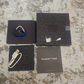 El-02 Prezlock Vivid Smart Fingerprint Padlock Keyless Biometric Blue Read