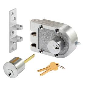 Prime-line 018418193238 Segal Se 19323 Bronze 2 Cylinder Flat Strike Brushed Chrome Single Pack