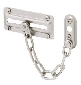 10386 Prime-line U Chain Door Guard With Steel Security Lock Satin Nickel