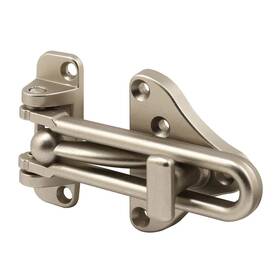 Prime-line 445056414457 Hinged Bar Lock 3-7/8 Inch H Security Door Guard Diecast Zinc Satin Nickel Pla