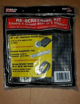P7541 Prime Line Prime-line Pro Repair Fiberglass Screen Cloth Kit 48 Inch X 84