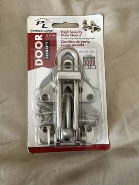 11316 Prime Line Products Prime-line U Swing Bar Door Guard Lock Satin Nickel Finish High Security