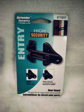 11317 Prime Line Products Prime-line U Hinged Bar Lock 3-7/8 Inch High Security Door Guard Diecast