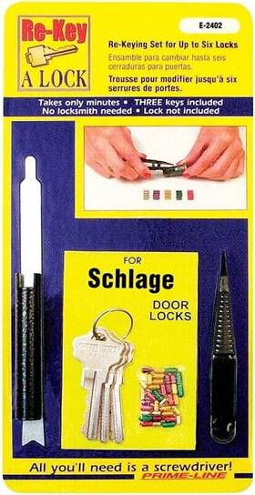 E-2402 Prime-line Products/slide-co E 2402 Schlage Type C 5-pin Doors Lockset Re-keying Kit