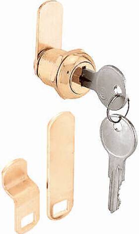 U-9942 Prime Line Products 6 Pack 5/8-inch Brass Drawer/ Cabinet Lock U 9942