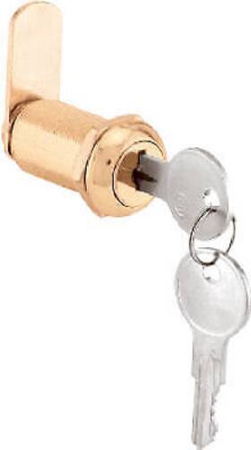 U-9953 Prime Line Products 1-3/8-inch Brass Drawer/ Cabinet Lock U 9953