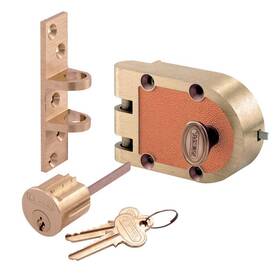 Se-15326 Prime-line Bronze Deadlock With Single Cylinder And Flat Strike Brass Deadbolt