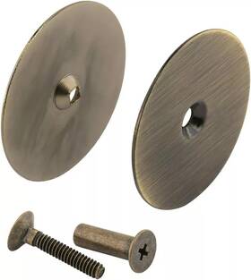 U-10888 Prime-line Products U 10888 Hole Cover Plate 2-5/8-inch Antique Brass Plated