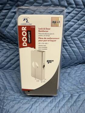 U9585 Prime-line Door Reinforcer Stainless Steel Silver 1-3/8 Inch Bore 2-3/8 Throw