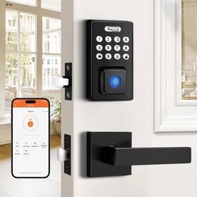 612-01ps Probrico Keyless Entry Door Lock With Handle Smart Locks For Front Black Keypad