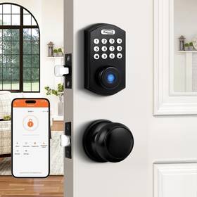 Bk611-609 Probrico Smart Keyless Entry Door Lock With Knob Set Fingerprint Digital Fo