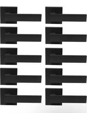 Dl01bkdm-10 Probrico Matte Black Dummy Door Levers Interior Handles 10 Pack