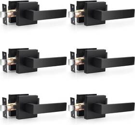 Dl01bkps-6 Probrico 6 Pack Matte Black Passage Levers For Hall And