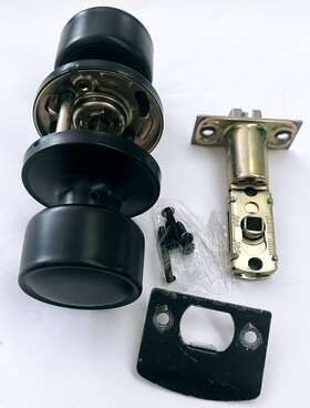 Dl710knbkps Probrico 2 Pack Tulip Ball Passage Door Knobs For Closet And Hallway Black
