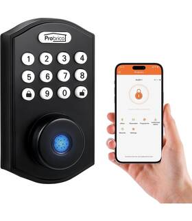 F08m116 Probrico Fingerprint Smart Door Lock Electronic Keypad Deadbolt Keyless Entry