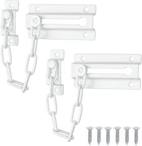 Products 313016366368 Chain Door Guard With Lock White 2 Pack Stainless Steel Locks