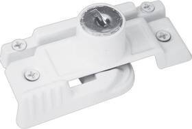 U-9933 Products Home Improvement Defender Security U 9933 White Slim-line Keyed Sash Lock 2-1/4