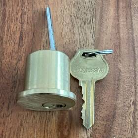 160fpl Progressive Hardware Cylinder Replacement For Fox Police Lock With 2 Keys