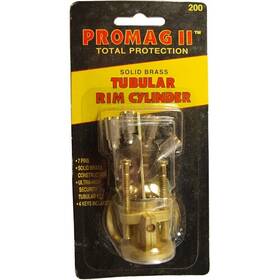 Promag Ii 075877200006 200 Brass Tubular Rim Cylinder With 4 Keys