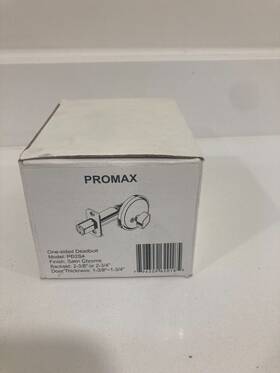 Pd254 Promax Pd2s4 Nos Lockset Satin Chrome Deadbolt One Sided Box Of 20