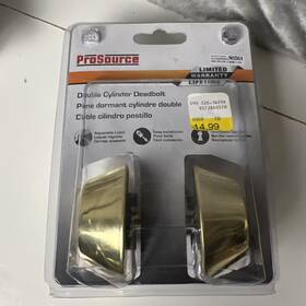 92779 Prosource Single Cylinder Deadbolt Gold Color