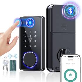 Psos 737300195395 Keyless Entry Door Lock With Keypad - Fingerprint Smart -smart Dead