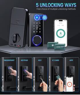 Ds01tuya Psos Door Lock With Keypad- Smart Locks For Front Door- Brand New