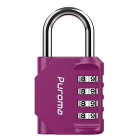 Th001aw Puroma 1 Pack Combination Lock For Locker 4 Digit Outdoor Medium Red-violet