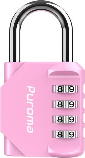 Th001fl Puroma 1 Pack Combination Lock For Locker 4 Digit Outdoor Medium Pink