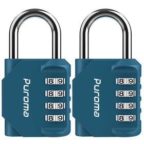 Th002af Puroma 2 Pack Combination Lock For Locker 4 Digit Medium Peacock Blue