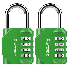 Th002g Puroma 2 Pack Combination Lock For Locker 4 Digit Outdoor Medium Green