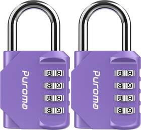 Th002kw Puroma 2 Pack Combination Lock For Locker 4 Digit Outdoor Medium Purple