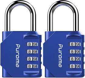 Th008 Puroma 2 Pack Combination Lock For Locker 4 Digit Outdoor Medium Blue