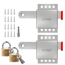 Zaq2025lu Qieoyk 2 Pack Garage Door Locks With Self Tapping Screws Inside Deadlock For Most Ga