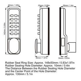 1121010lk411 Qivine7x2d924 Qivine Mechanical Keyless Door Lock Push Button Keypad 1-11 Digitals