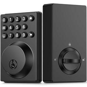 Qpw Db Q1 Keyless Entry Front Door Lock Keypad Deadbolt Matte Black With Latest One-tou