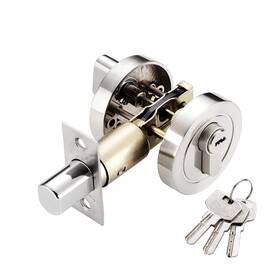 Qrity 973939996659 Round Deadbolt Door Lock Single Cylinder With Keys Alloy Dead