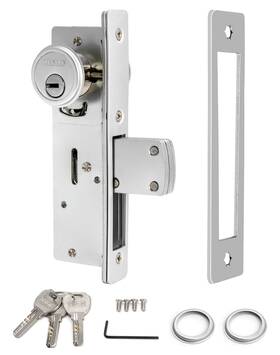 Qwork 795973809896 Door Mortise Lock Hook Deadbolt Aluminum 1-1/8 Inch Basket