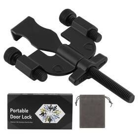 22403949 Ranjaner Portable Door Lock Adjustable Black 3.82inch Travel