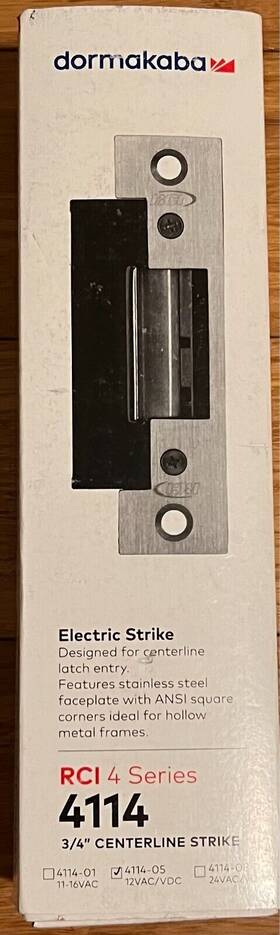 F4114-05 Rci Brand New 4114-05 12 Electric Strike Vac/vdc Voltage Stainless