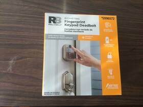 5996572 Reliabilt Fingerprint Deadbolt Door Lock Backlit Keypad - Satin Nickel Rb