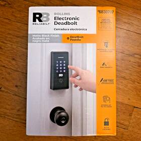 Reliabilt 883351999946 Rb Matte Black Electronic Deadbolt Rollins Keypad Lock Residential New