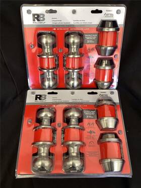 93680-024 Reliabilt Lot Of 2 Baron Keyed Knobs Deadbolts Satin Nickel New