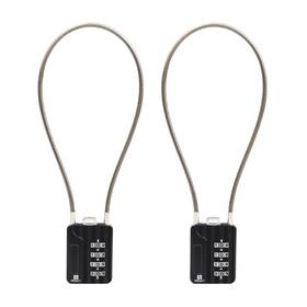 Reset 794163210214 Reset-200 2 Pack 4 Digit Combination Flexible 30cm 12 Inch Cable Black
