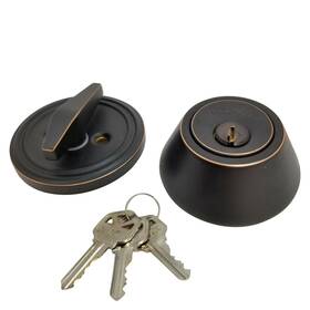 Rs-db-s-kw-orb-33 Rikey Security New Deadbolt Lock Entry Keyed Cylinder With 3 Keys Exterior Interior Kw1 Orb