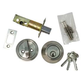Rs-db-s-sc-ss-34 Rikey Security Stainless Steel Deadbolt Lock Entry Keyed Cylinder With 3 Keys Ext/int Sc1 Ss