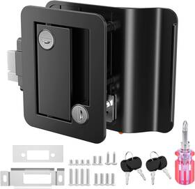 Rl001 Ristow 445012642672 Rv Entry Door Lock With Touch-activated Paddle Deadbolt Black Key F