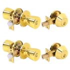 Rl100822 Tell Alton Deadbolt Entry Door Knob Bright Brass 087305608223
